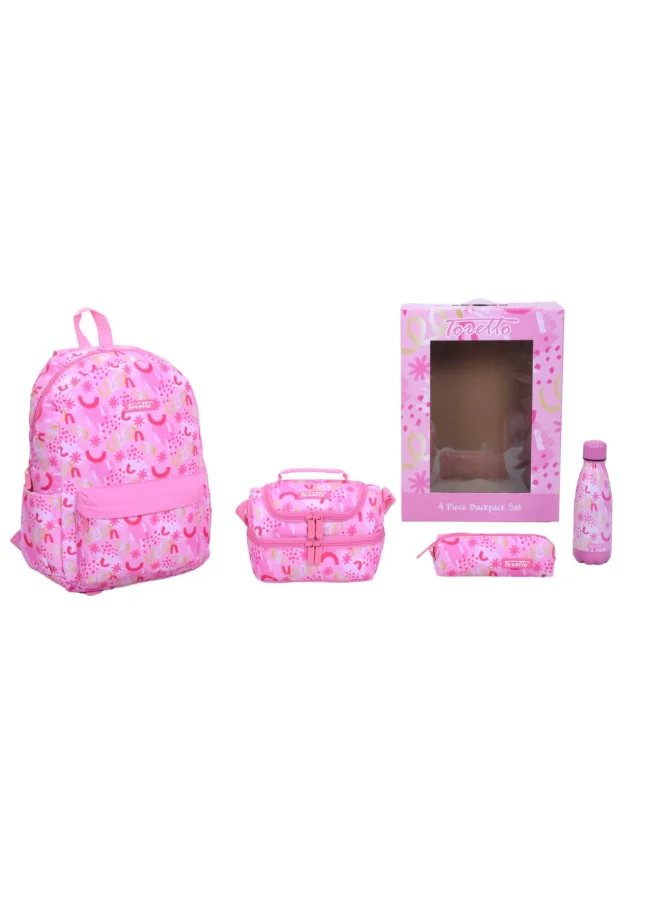 MARVEL 4-Piece Kids Printed Zipper Closure School Backpack Set Pink 43 x 13 x 30 cm FKGE-SET-2122